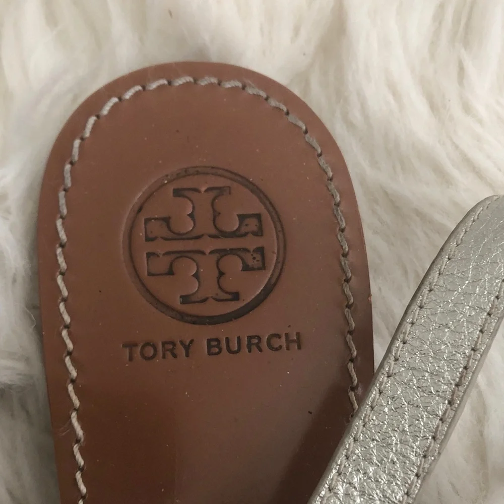 Tory Burch Cassia Pewter Sandals